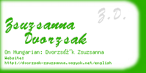 zsuzsanna dvorzsak business card
